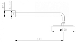BelBagno Душевая лейка ANCONA-SLD-CRM хром – фотография-2