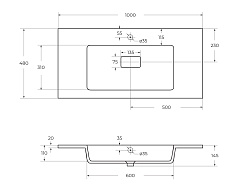 Cezares Тумба с раковиной Slider 100 подвесная дуб тангент – фотография-11