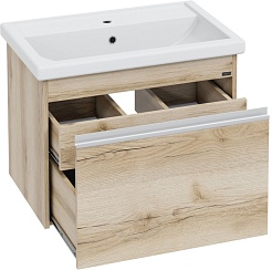 СанТа Тумба с раковиной Уран 70 подвесная дуб австрийский – фотография-2