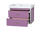 Misty Тумба с раковиной Джулия QVATRO 65 подвесная сиреневая – фотография-11