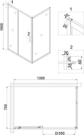 Niagara Душевой уголок Nova NG-62-13А-А80 – фотография-3