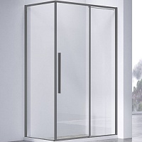 Vincea Душевой уголок Slim-N 140x90 VSR-4SN9014CLGM профиль вороненая сталь стекло прозрачное