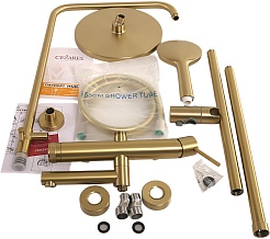 Cezares Душевая система RELAX-CVD-BORO брашированное золото – фотография-8