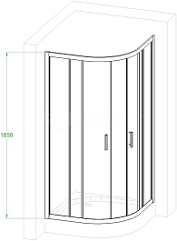 Royal Bath Душевой уголок 100/100 HKD RB100HKD-C-BL – фотография-4