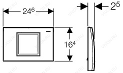 Geberit Кнопка смыва Delta 40 115.130.11.1 – фотография-2