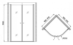 Gemy Душевой уголок New Rockcoco S03082B – фотография-4