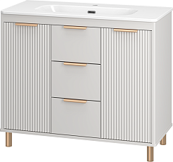 Brevita Тумба под раковину Risacca Crema 100 серая – фотография-2