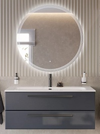 Cezares Тумба с раковиной Eco Cer-N 120 grafito CZR-8073-120 ручки чёрные – фотография-2