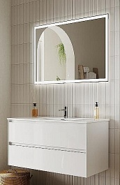 Sancos Мебель для ванной Cento 100 белый глянец – фотография-1