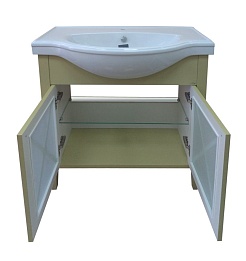 Misty Мебель для ванной Анна 90 оливковая – фотография-5