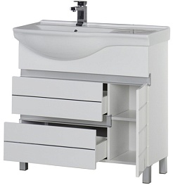 Aquanet Тумба с раковиной "Доминика 90" L белая – фотография-4