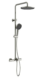 Sancos Душевая система Etna с термостатом и изливом брашированный никель PVD покрытие SC9008BN – фотография-1