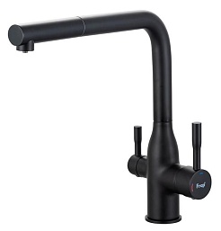 Frap Смеситель для кухни F4396-36 черный – фотография-1