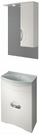 Какса-а Мебель для ванной Каприз 65 с ящиками белая – фотография-1