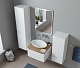 Mixline Мебель для ванной Виктория 60 подвесная белая софт/дуб светлый – фотография-21