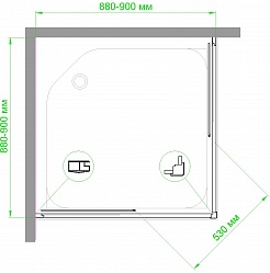 Royal Bath Душевой уголок RB 90HPD-C-BL 90х90х185 – фотография-4