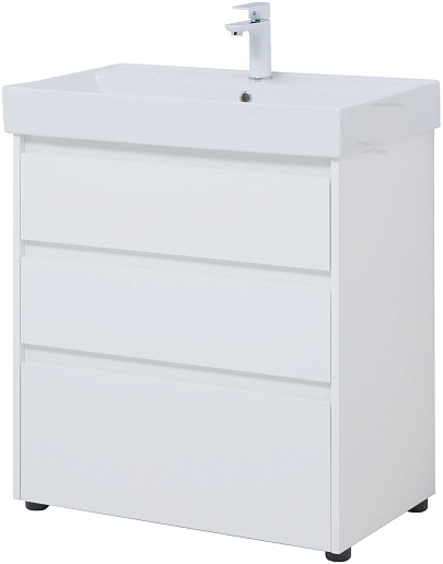 Aquanet Тумба под раковину Nova Lite 75 белая глянцевая – фотография-4