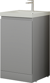 Style Line Тумба с кварцевой раковиной жасмин Батлер 50 серая Люкс антискрейтч Plus – фотография-1