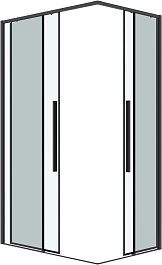 Grossman  Душевой уголок Galaxy 100x70x195 профиль графит сатин стекло прозрачное – фотография-2