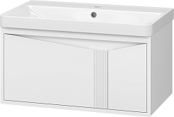 Brevita Мебель для ванной Cascade 80 подвесная белая – фотография-7