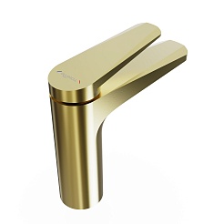 Tokito Смеситель для раковины KIN брашированное золото TOK-KIN-1011 – фотография-4