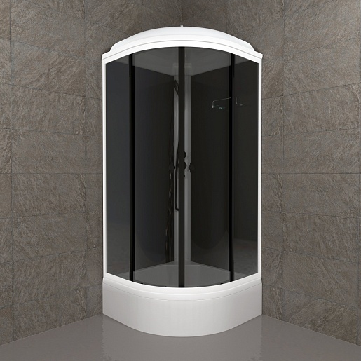 Triton Душевая кабина Грэй-Блэк 90x90 В – картинка-3