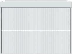 Vivon Тумба под раковину Kristi 80 подвесная белая матовая рифленая – фотография-1