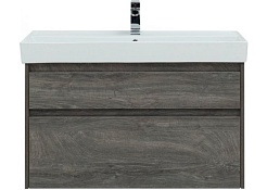 Aquanet Тумба с раковиной Nova Lite 100 2 ящика, дуб рошелье – фотография-8