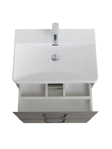 BelBagno Тумба с раковиной Due 50 подвесная Сатин ручки Сатиновый никель – фотография-10