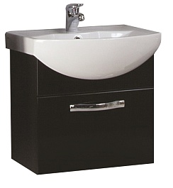 Акватон Тумба под раковину Ария 50 черный глянец – фотография-1