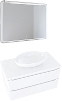 Mixline Мебель для ванной Виктория 90 подвесная белая софт