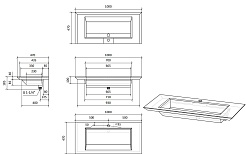 Jorno Тумба с раковиной Incline 100 подвесная бетон – фотография-14