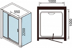 WeltWasser Душевая кабина Maine-1 100/100 L – фотография-7