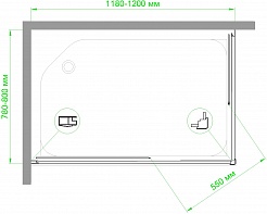 Royal Bath Душевой уголок RB 8120HPD-C-BL 120х80х185 – фотография-4