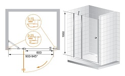 Cezares Душевая дверь в нишу TRIUMPH-D-B-12-90-C-Cr – фотография-3