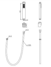 BelBagno Душевая лейка LUC-DFS-NERO чёрная – фотография-2