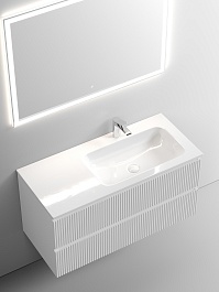 Sancos Тумба с раковиной Snob T 100 R bianco раковина CN7015 – фотография-2