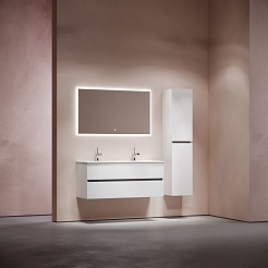 Sancos Тумба с раковиной Urban 120-2 белый глянец раковина Element 121-2 CN7004 – фотография-9