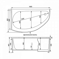 Aquanet Панель фронтальная AUGUSTA 170 – фотография-4