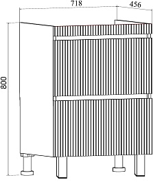 Runo Тумба под раковину Модена 75 белая – фотография-6