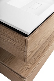 Cezares Тумба с раковиной Slider 100 с 2 ящиками дуб тангент – фотография-9