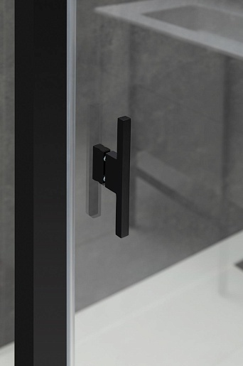 Allen Brau Душевой уголок Priority 90x100 3.31003.BBA/3.31021.BBA чёрный браш – фотография-4