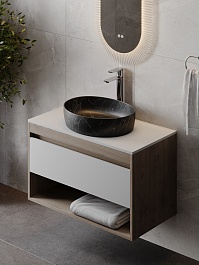 Teymi Раковина накладная Valma 50 T53102 черный мрамор – фотография-7