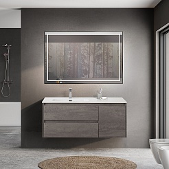 BelBagno Тумба под раковину Kraft 120 L подвесная Cemento Grigio – фотография-10