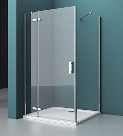 BelBagno Душевой уголок Kraft 90/100 KRAFT-AH-12-90/100-C-Cr-L стекло прозрачное – фотография-1