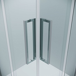 Grossman  Душевой уголок Cosmo 100x100x195 профиль хром стекло прозрачное – фотография-7