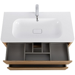 Cezares Тумба под раковину Relax 100 подвесная дуб карамельный – фотография-6