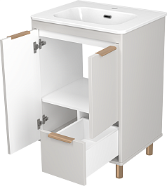 Brevita Тумба под раковину Risacca Crema 60 серая – фотография-5