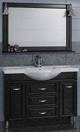 СанТа Мебель для ванной Монарх 120 черная – фотография-1