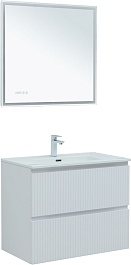 Aquanet Мебель для ванной Джейн (Flat) 80 подвесная белая матовая – фотография-3